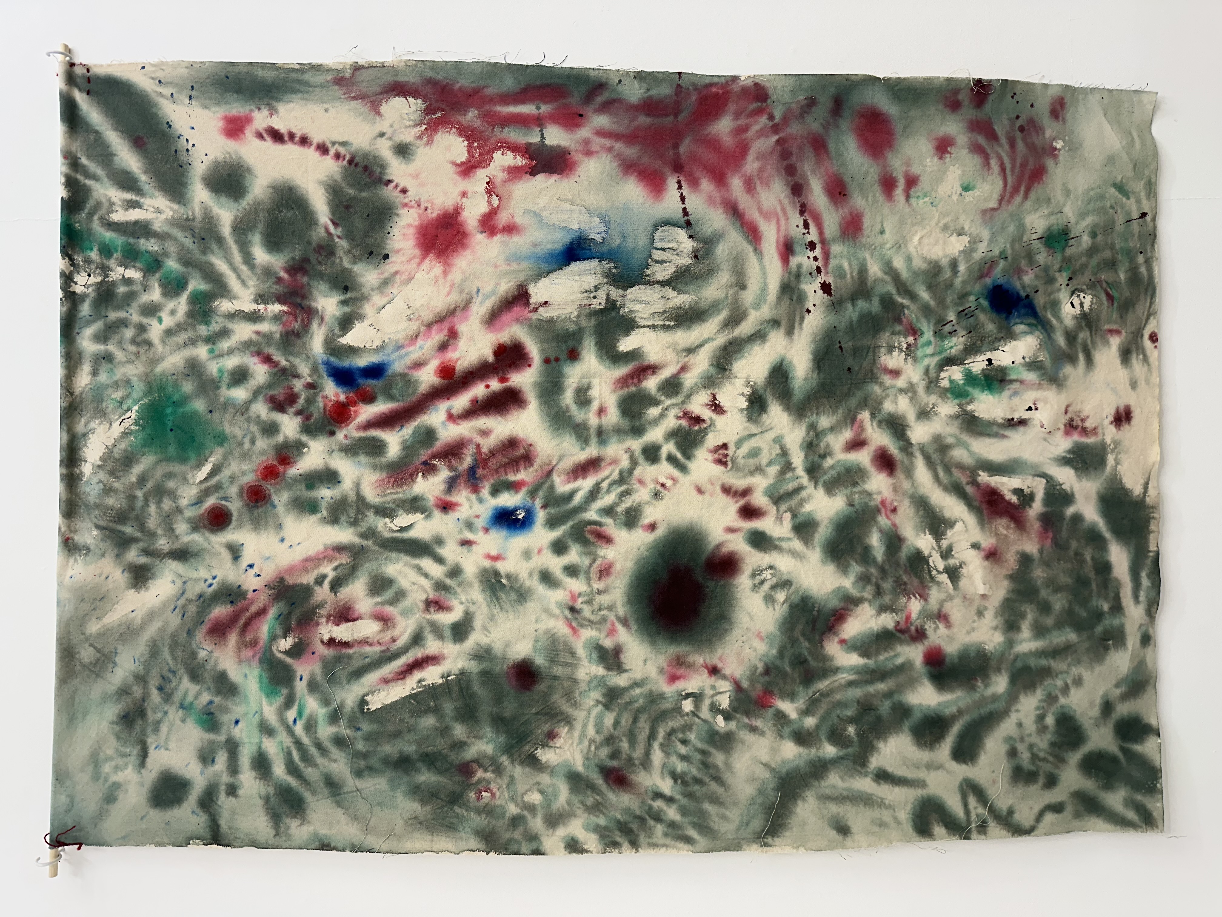 Untitled (Green & Burgundy)